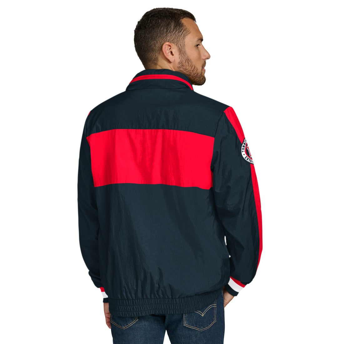 Houston Texans Tommy Hilfiger Gael Lightweight Half-Zip Pullover Hoodie Jacket - Navy discount