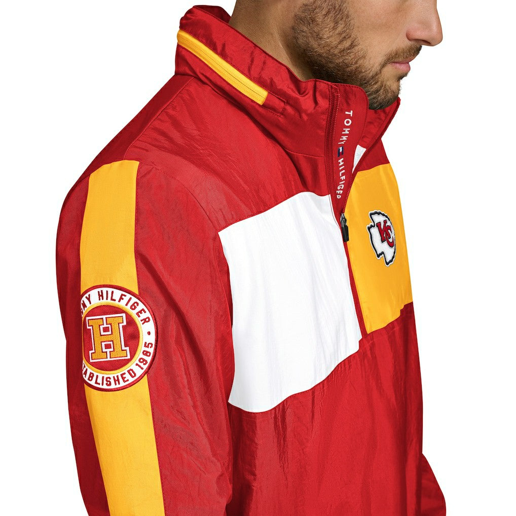 Kansas City Chiefs Tommy Hilfiger Gael Lightweight Half-Zip Hoodie Jacket - Red outlet