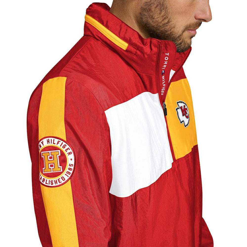 Kansas City Chiefs Tommy Hilfiger Gael Lightweight Half-Zip Hoodie Jacket - Red outlet
