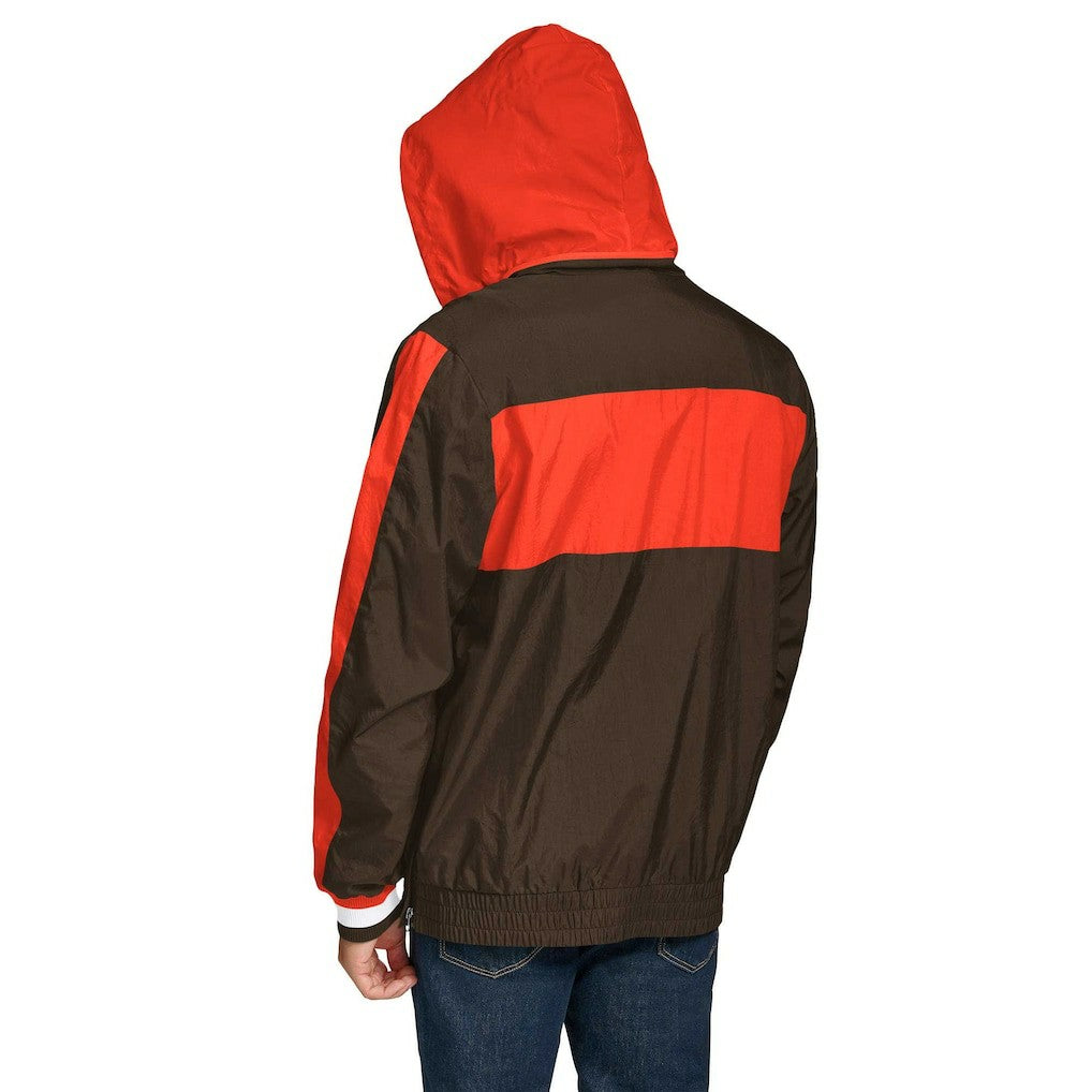 Cleveland Browns Tommy Hilfiger Gael Lightweight Half-Zip Pullover Hoodie Jacket - Brown online
