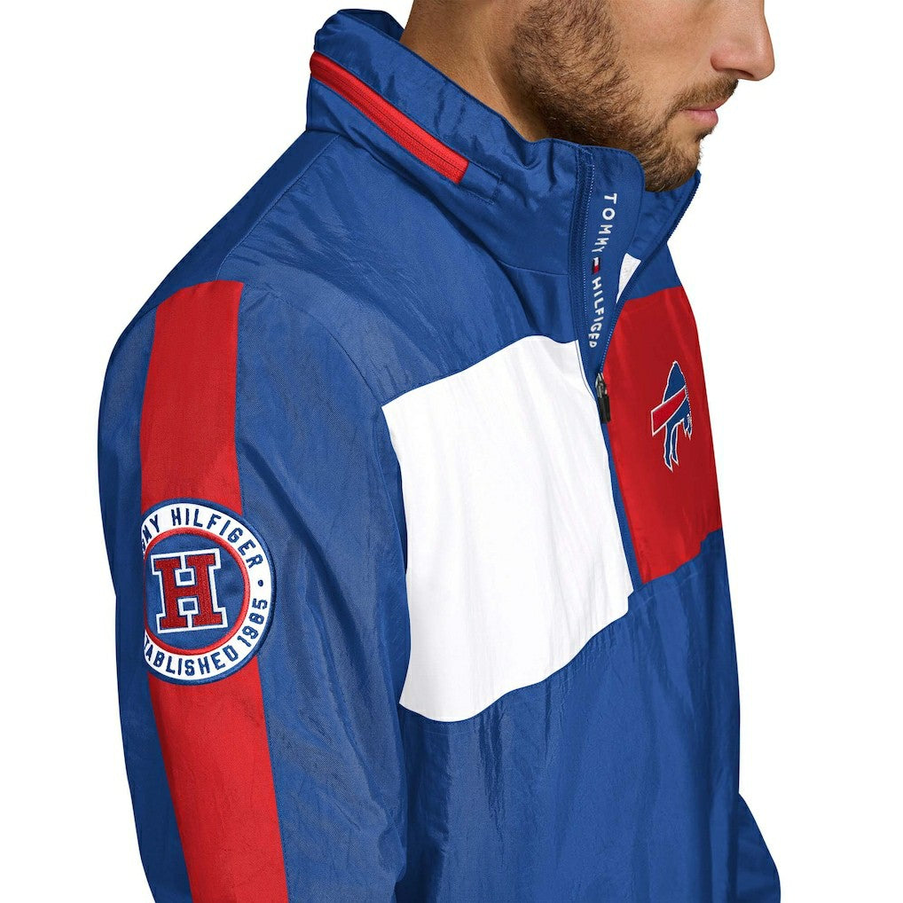 Buffalo Bills Tommy Hilfiger Gael Lightweight Half-Zip Hoodie Jacket - Royal outlet