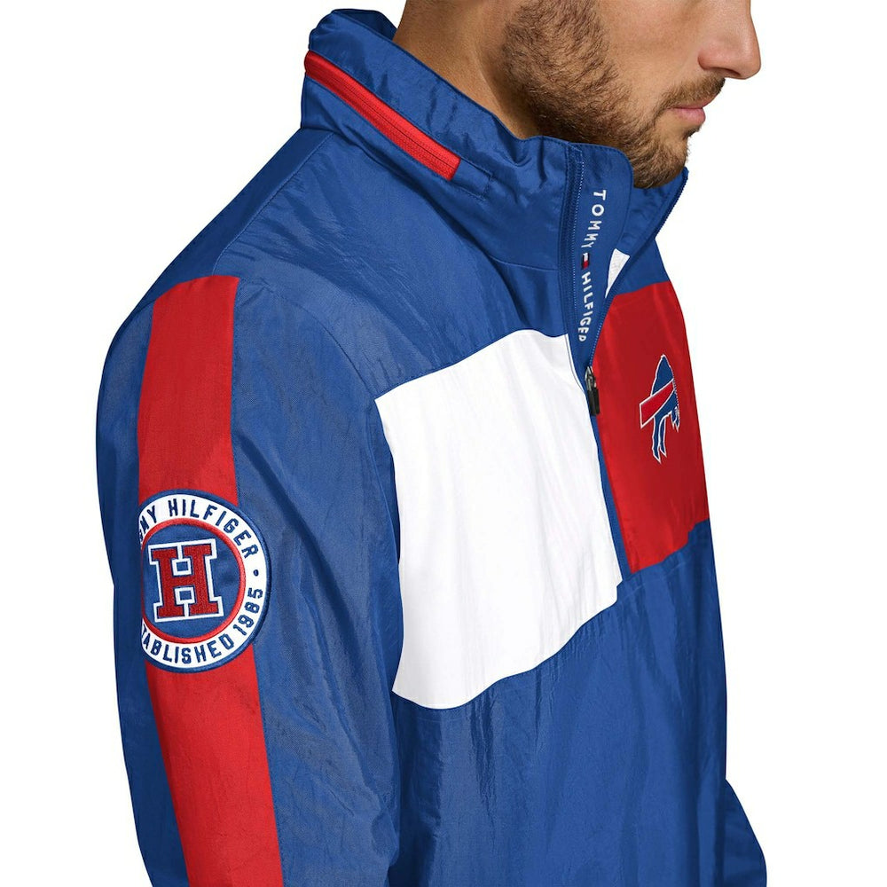 Buffalo Bills Tommy Hilfiger Gael Lightweight Half-Zip Hoodie Jacket - Royal outlet