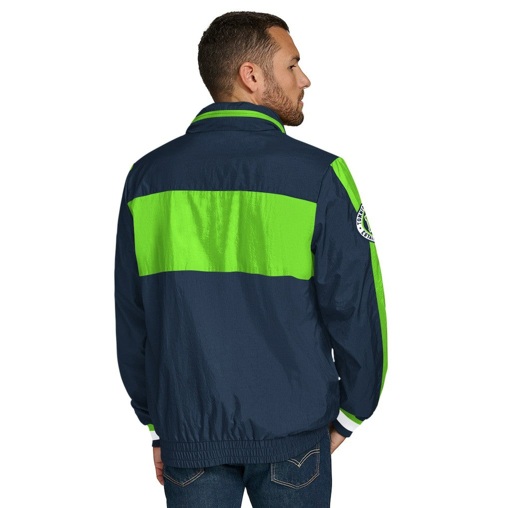 Seattle Seahawks Tommy Hilfiger Gael Lightweight Half-Zip Pullover Hoodie Jacket - College Navy on sale