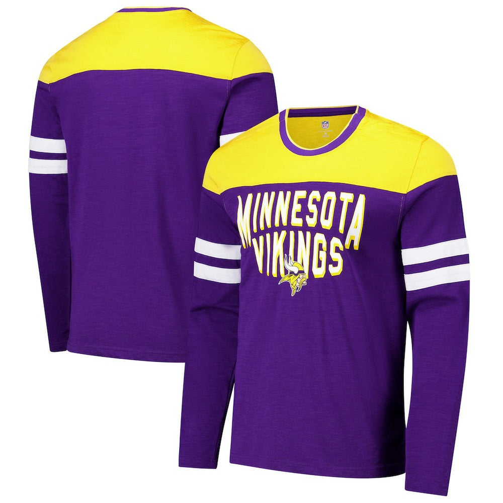 Minnesota Vikings G-III Sports by Carl Banks Adaptive Hail Mary Long Sleeve T-Shirt - Purple/Gold cheap