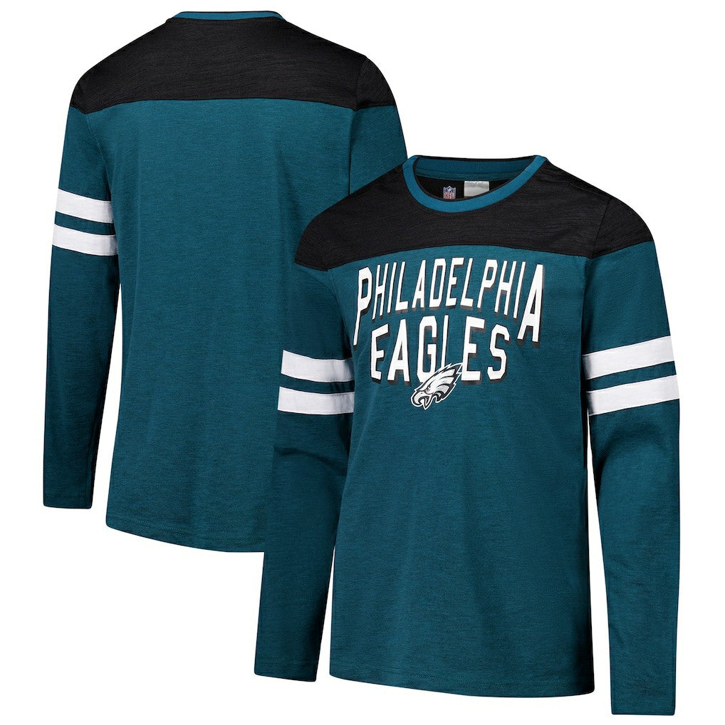 Philadelphia Eagles G-III Sports by Carl Banks Adaptive Hail Mary Long Sleeve T-Shirt - Midnight Green/Black online