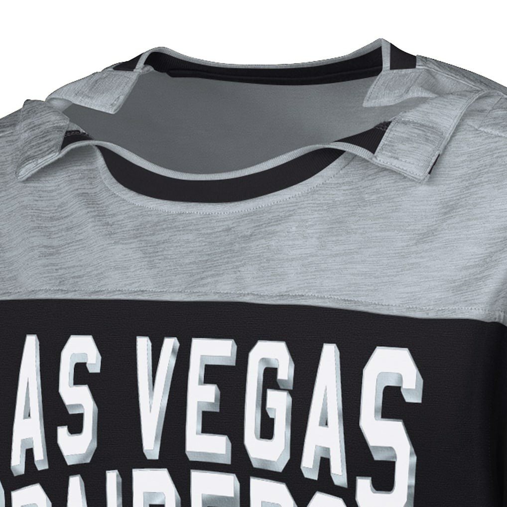 Las Vegas Raiders G-III Sports by Carl Banks Adaptive Hail Mary Long Sleeve T-Shirt - Black/Silver sale