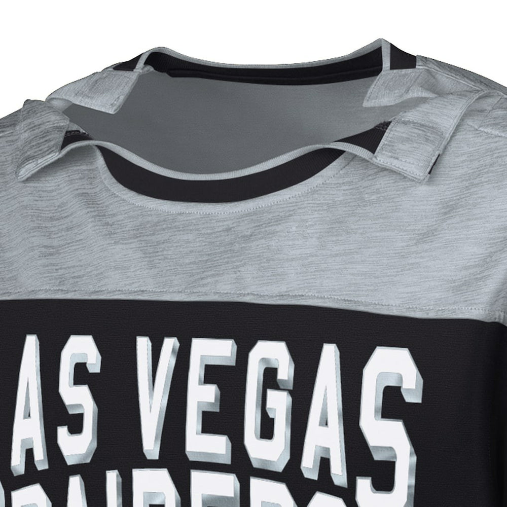 Las Vegas Raiders G-III Sports by Carl Banks Adaptive Hail Mary Long Sleeve T-Shirt - Black/Silver sale