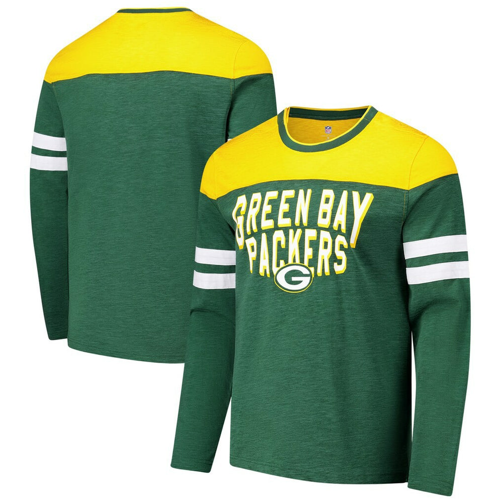 Green Bay Packers G-III Sports by Carl Banks Adaptive Hail Mary Long Sleeve T-Shirt - Green/Gold on sale