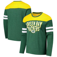 Green Bay Packers G-III Sports by Carl Banks Adaptive Hail Mary Long Sleeve T-Shirt - Green/Gold on sale