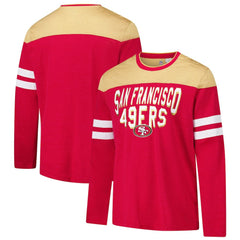 San Francisco 49ers G-III Sports by Carl Banks Adaptive Hail Mary Long Sleeve T-Shirt - Scarlet/Gold cheap