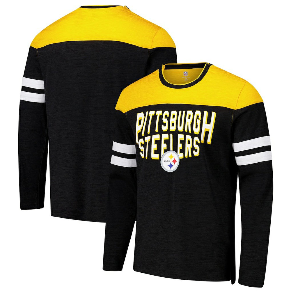 Pittsburgh Steelers G-III Sports by Carl Banks Adaptive Hail Mary Long Sleeve T-Shirt - Black/Gold for sale