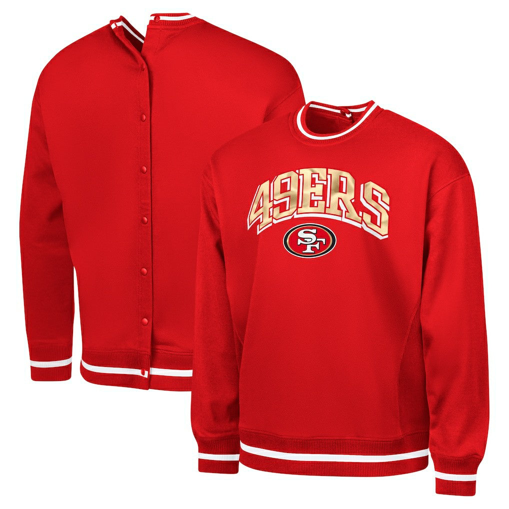 San Francisco 49ers G-III Sports by Carl Banks Adaptive Blocker Fleece Pullover Sweatshirt - Scarlet for sale