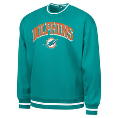 Miami Dolphins G-III Sports by Carl Banks Adaptive Blocker Fleece Pullover Sweatshirt - Aqua for sale