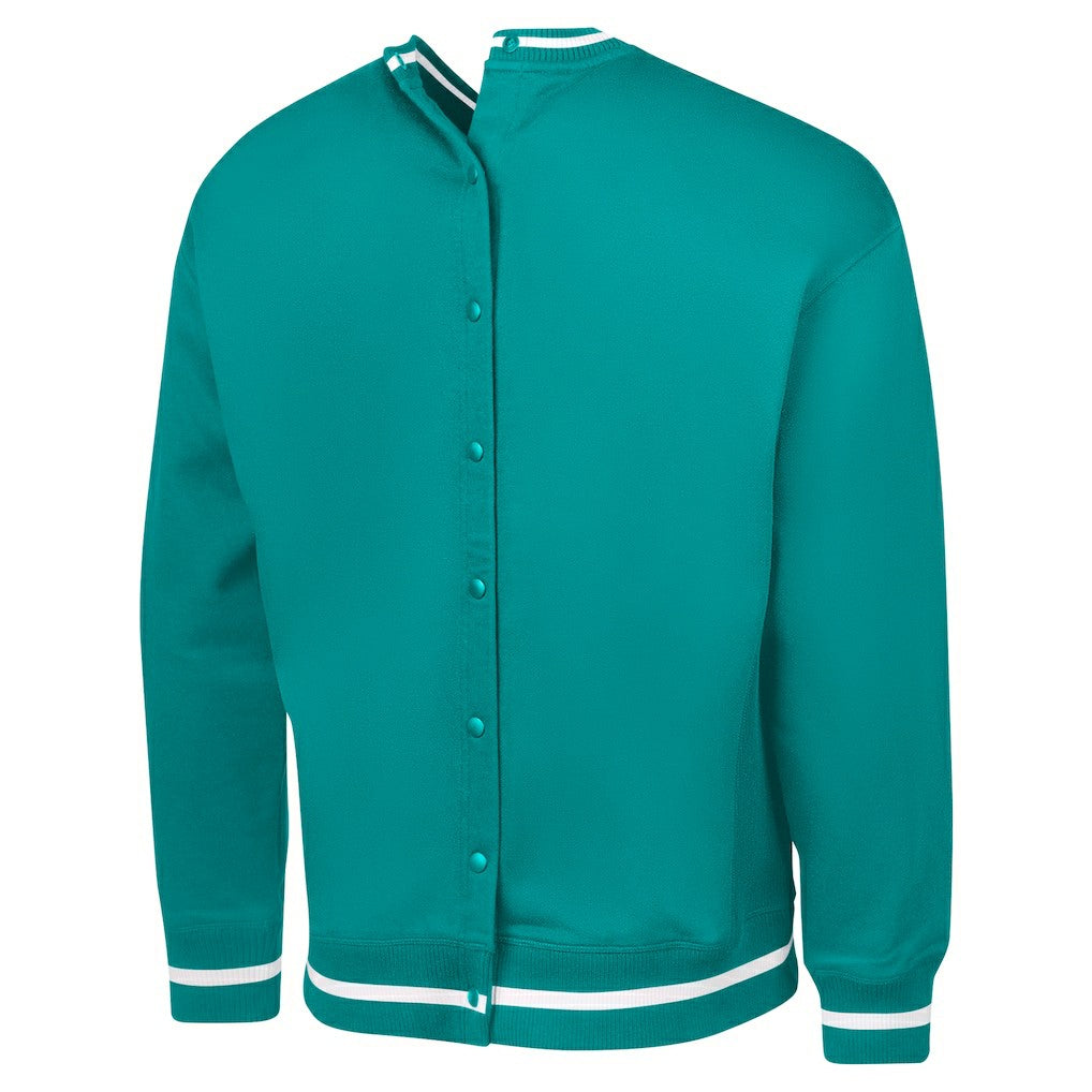 Miami Dolphins G-III Sports by Carl Banks Adaptive Blocker Fleece Pullover Sweatshirt - Aqua for sale