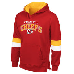 Kansas City Chiefs G-III Sports by Carl Banks Adaptive Faceoff Pullover Hoodie - Red/Gold discount