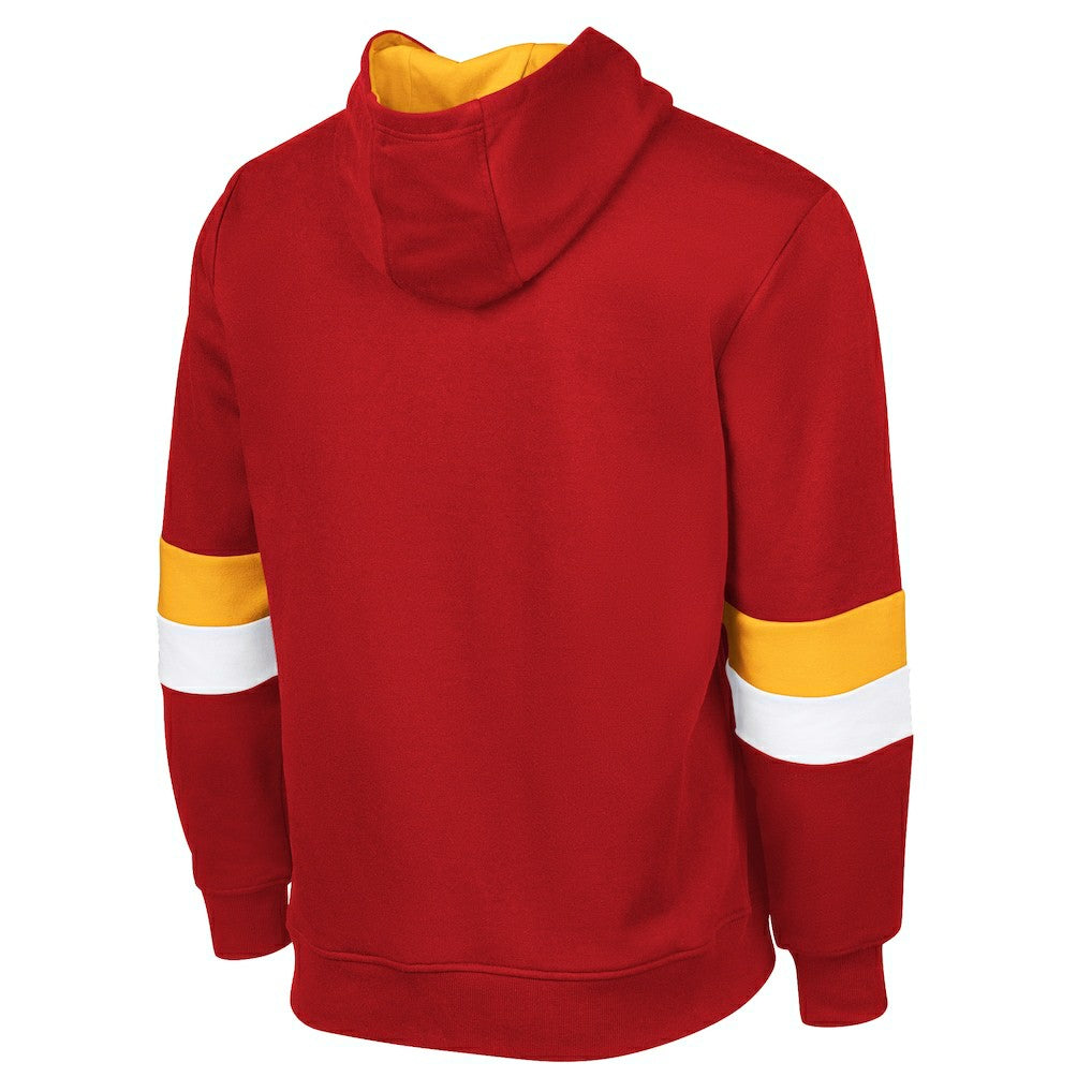 Kansas City Chiefs G-III Sports by Carl Banks Adaptive Faceoff Pullover Hoodie - Red/Gold discount