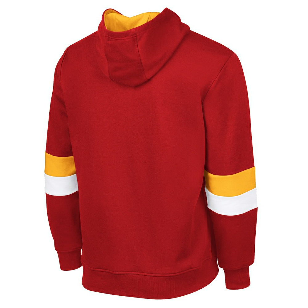 Kansas City Chiefs G-III Sports by Carl Banks Adaptive Faceoff Pullover Hoodie - Red/Gold discount