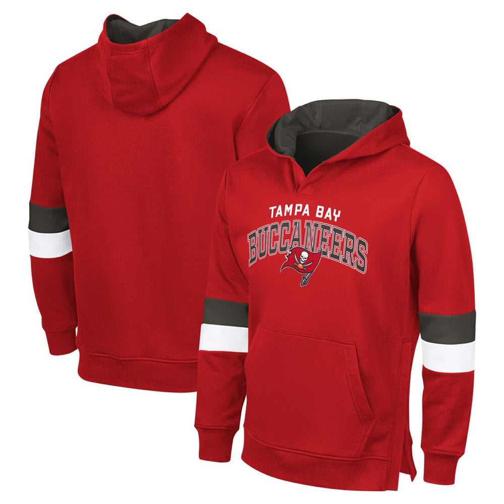Tampa Bay Buccaneers G-III Sports by Carl BanksMen's Adaptive Faceoff Pullover Hoodie - Red/Pewter sale