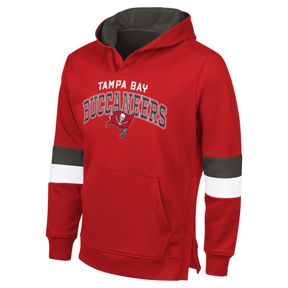 Tampa Bay Buccaneers G-III Sports by Carl BanksMen's Adaptive Faceoff Pullover Hoodie - Red/Pewter sale