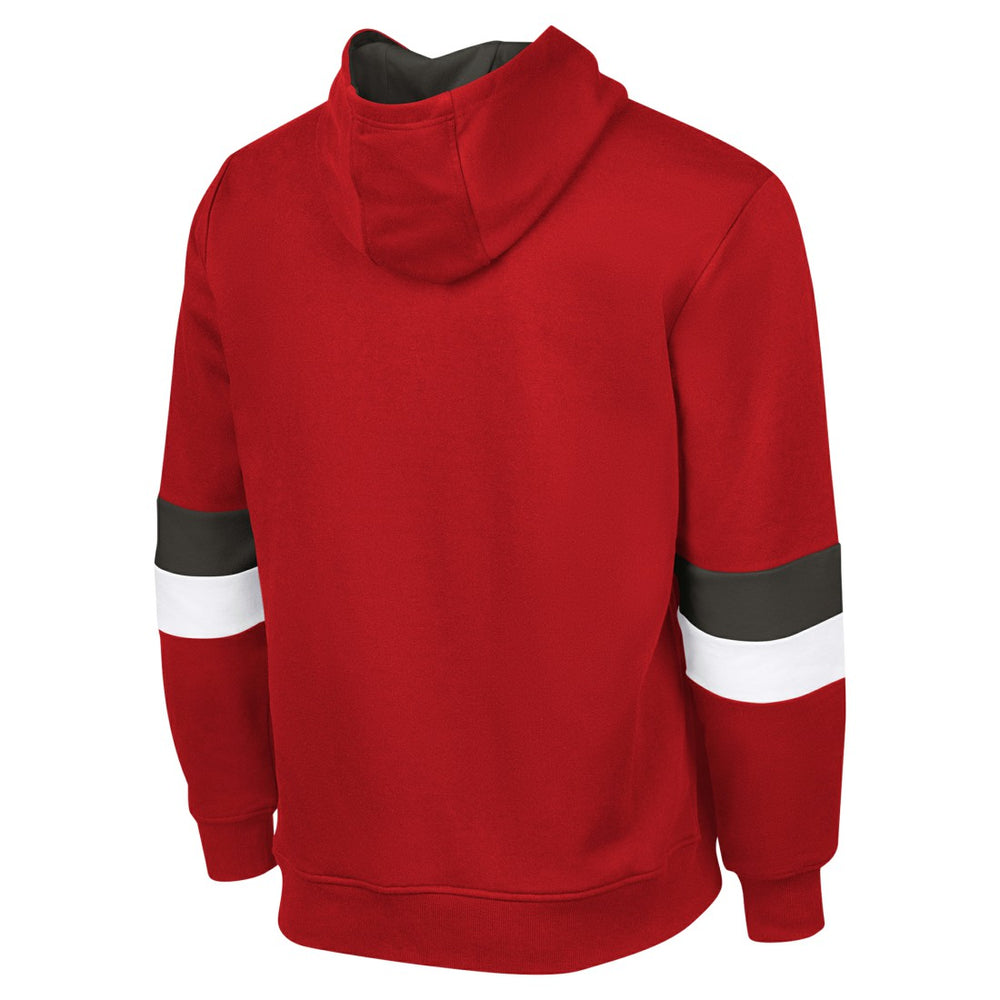 Tampa Bay Buccaneers G-III Sports by Carl BanksMen's Adaptive Faceoff Pullover Hoodie - Red/Pewter sale