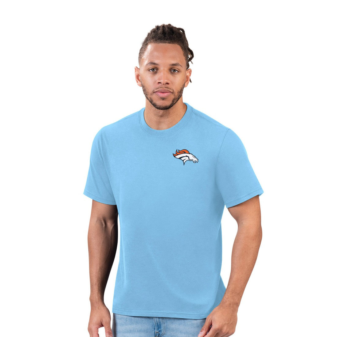 Denver Broncos Margaritaville Flip Flop T-Shirt - Light Blue online