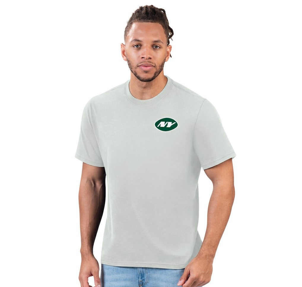 New York Jets Margaritaville Flip Flop T-Shirt - Gray discount