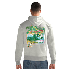 New York Jets Margaritaville Time Flies Garment Dyed Pullover Hoodie - Gray for sale