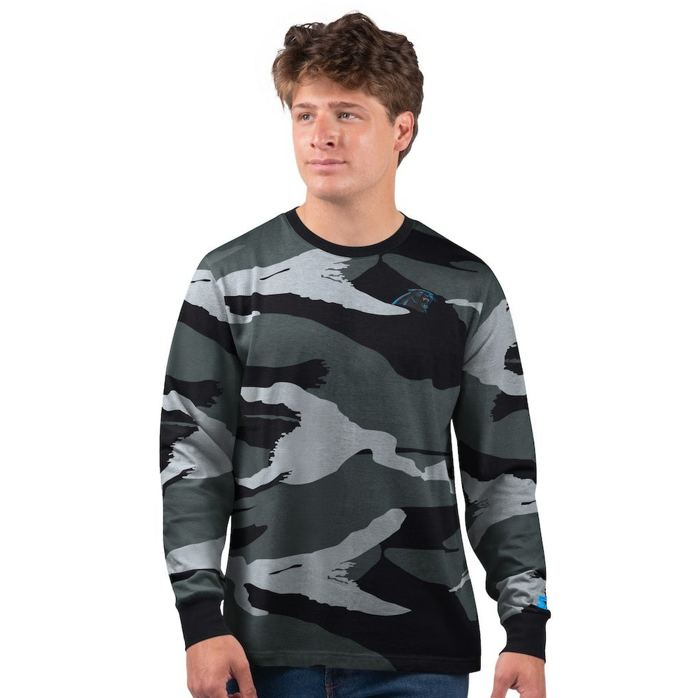 Carolina Panthers Starter Thursday Night Gridiron Long Sleeve T-Shirt- Gray discount