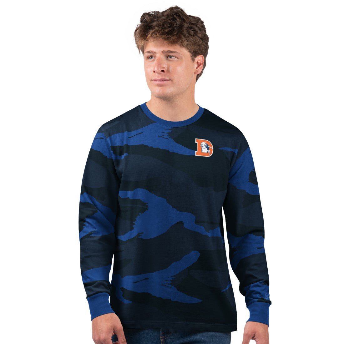 Denver Broncos Starter Thursday Night Gridiron Vintage Logo Long Sleeve T-Shirt - Navy/Royal online