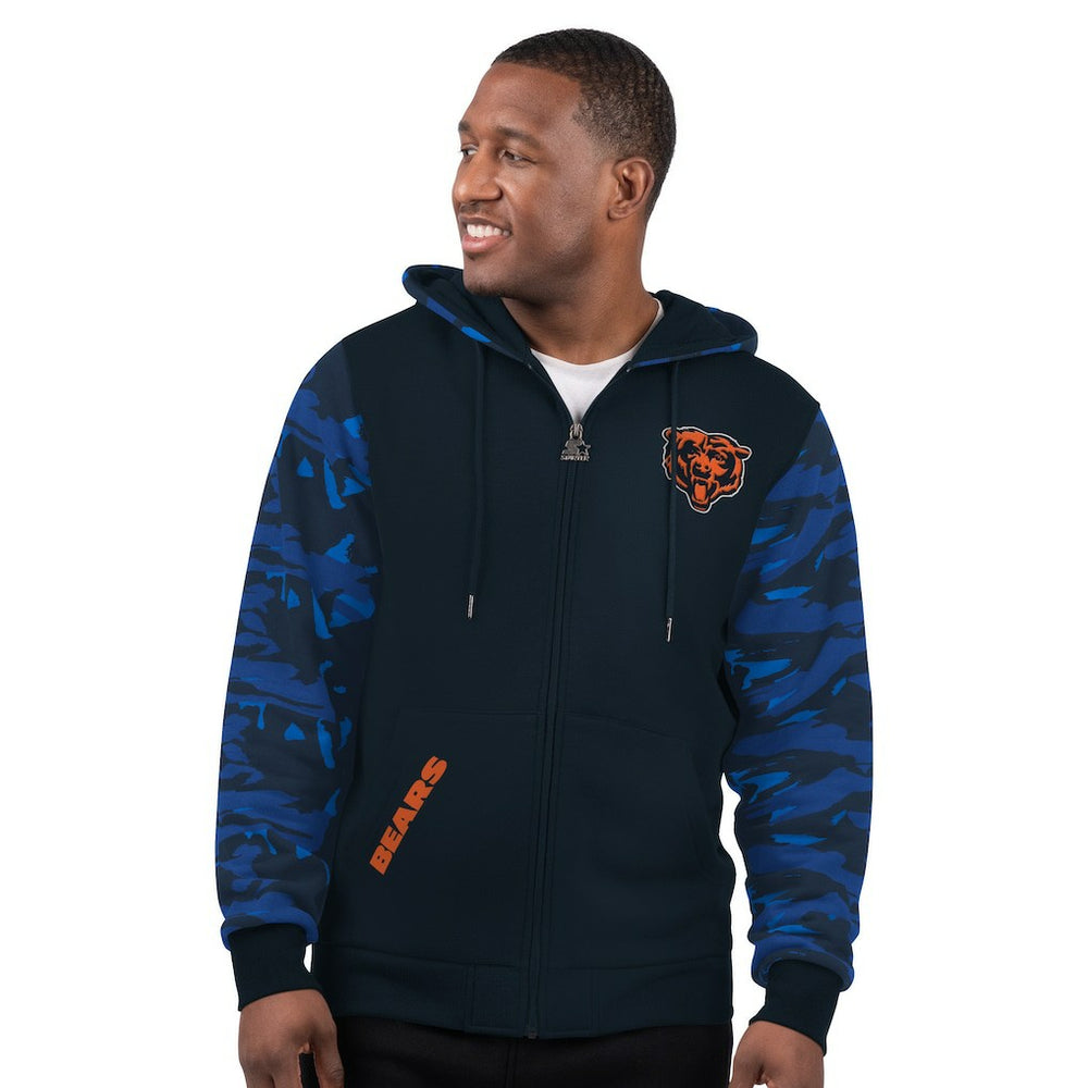 Chicago Bears Starter Thursday Night Gridiron Full-Zip Hoodie - Navy on sale