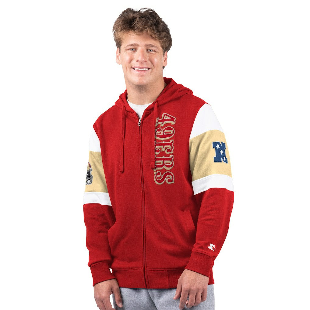 San Francisco 49ers Starter Extreme Full-Zip Hoodie - Scarlet cheap