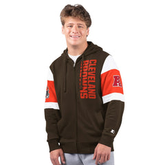 Cleveland Browns Starter Extreme Full-Zip Hoodie - Brown on sale