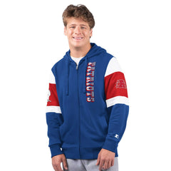 New England Patriots Starter Extreme Vintage Logo Full-Zip Hoodie - Navy on sale