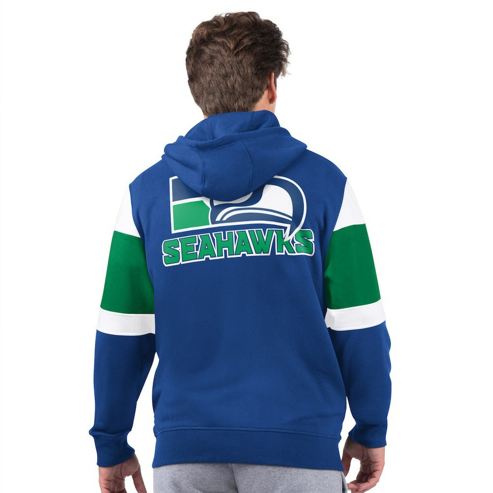 Seattle Seahawks Starter Extreme Vintage Logo Full-Zip Hoodie - Royal sale