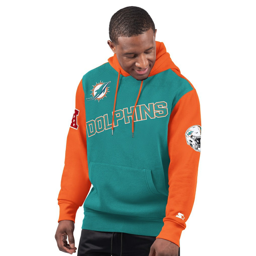 Miami Dolphins Starter Extreme Pullover Hoodie - Aqua outlet