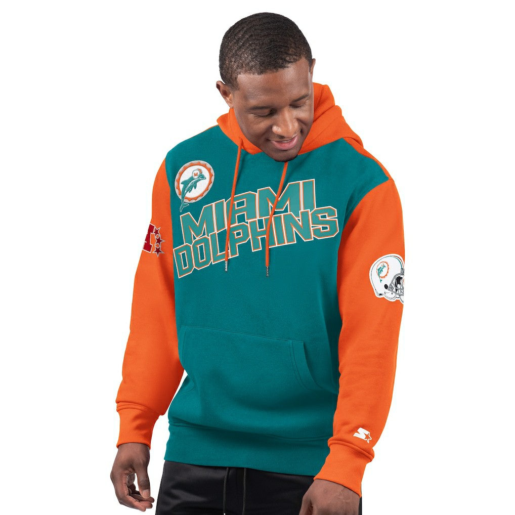 Miami Dolphins Starter Extreme Vintage Logo Pullover Hoodie - Aqua sale