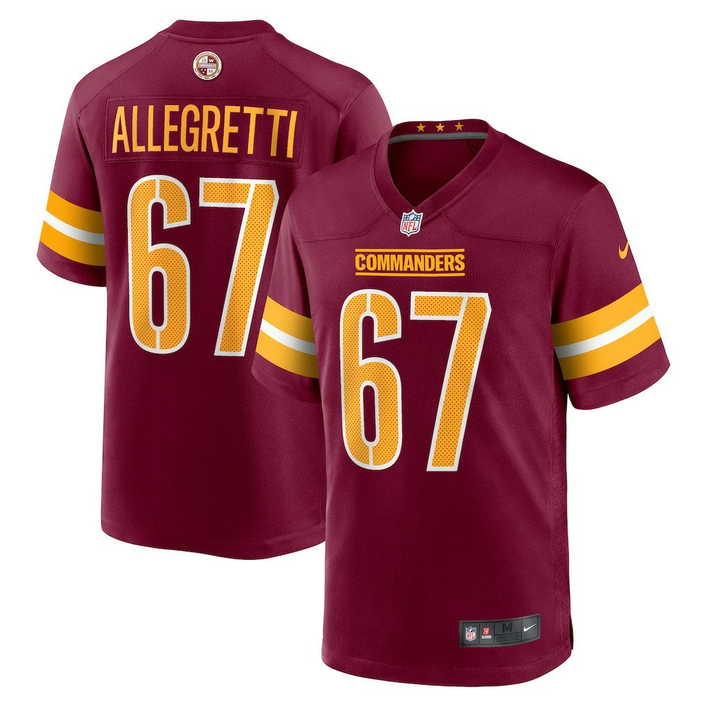 Nick Allegretti Washington Commanders Game Jersey - Burgundy cheap