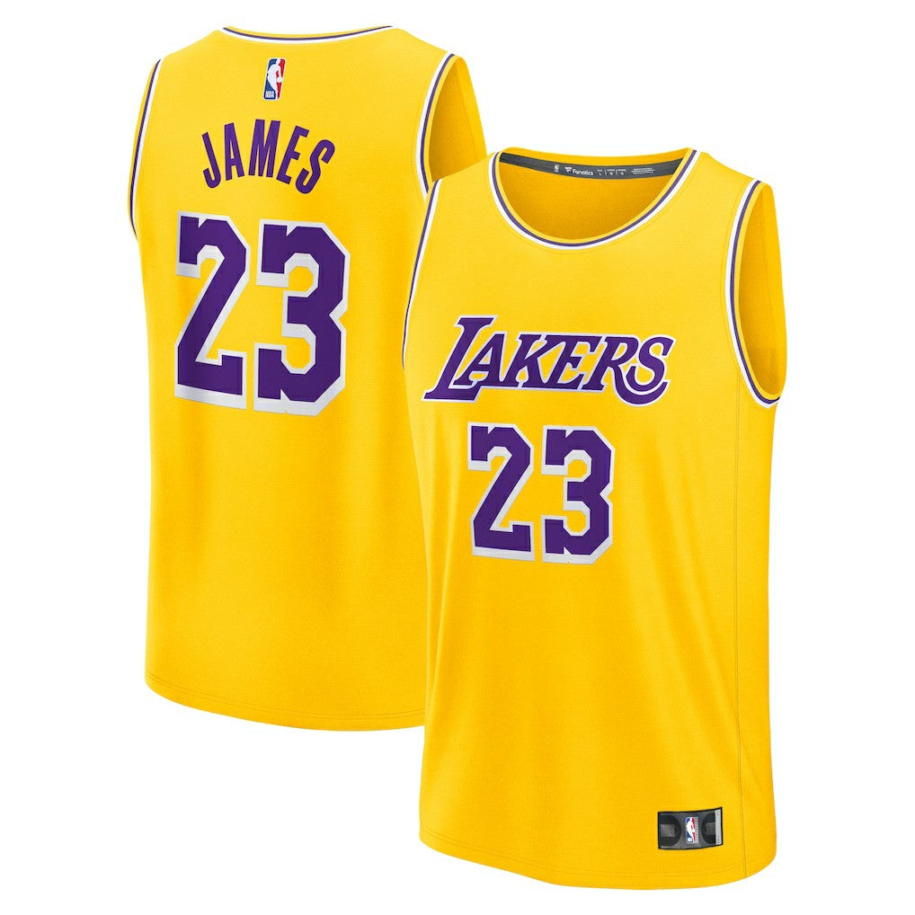 LeBron James Los Angeles Lakers Fast Break Replica Jersey - Icon Edition - Gold discount