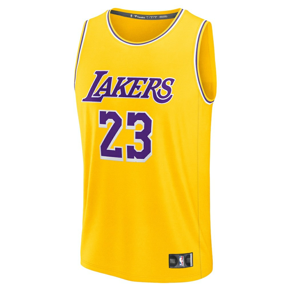 LeBron James Los Angeles Lakers Fast Break Replica Jersey - Icon Edition - Gold discount