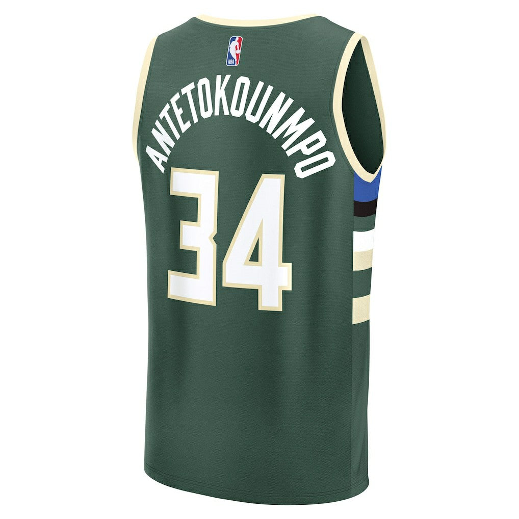 Giannis Antetokounmpo Milwaukee Bucks Fast Break Replica Player Jersey - Icon Edition - Hunter Green shop