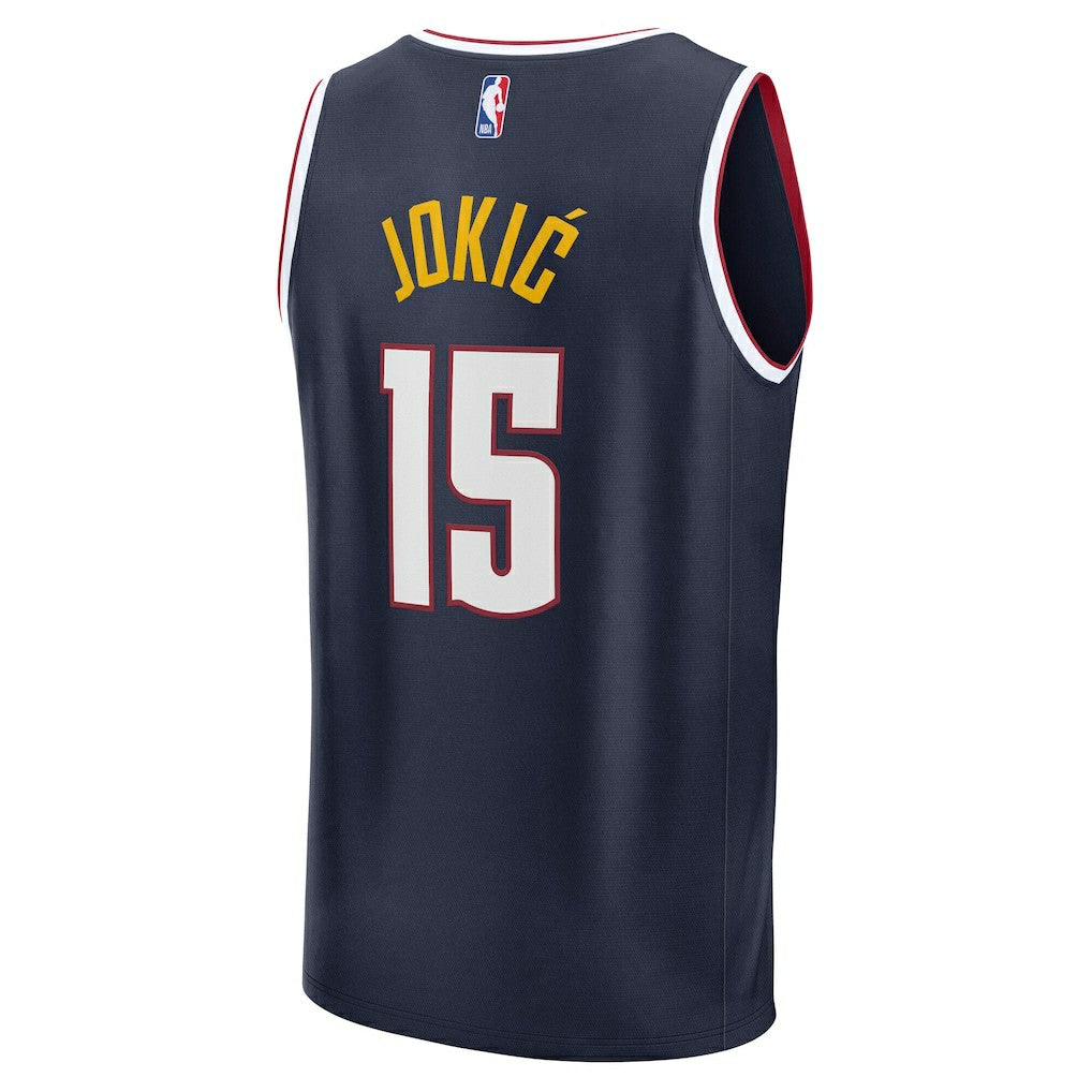 Nikola Jokic Denver Nuggets Fast Break Replica Player Jersey - Icon Edition - Navy discount