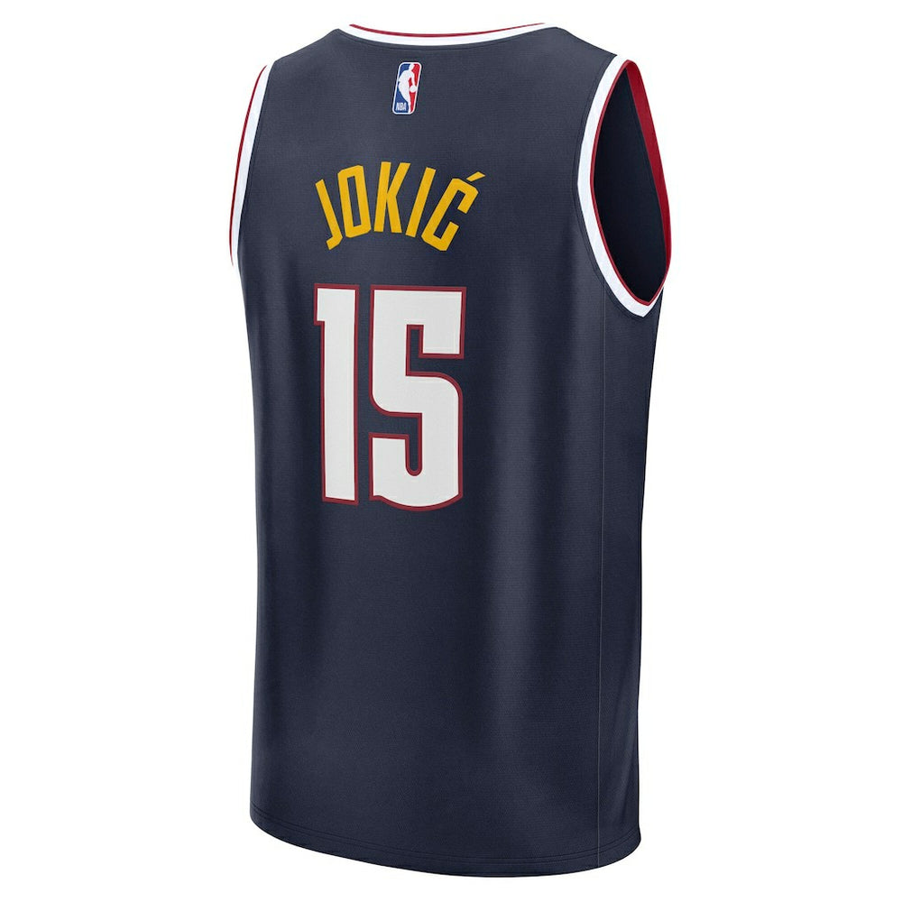 Nikola Jokic Denver Nuggets Fast Break Replica Player Jersey - Icon Edition - Navy discount