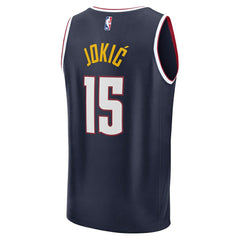 Nikola Jokic Denver Nuggets Fast Break Replica Player Jersey - Icon Edition - Navy discount