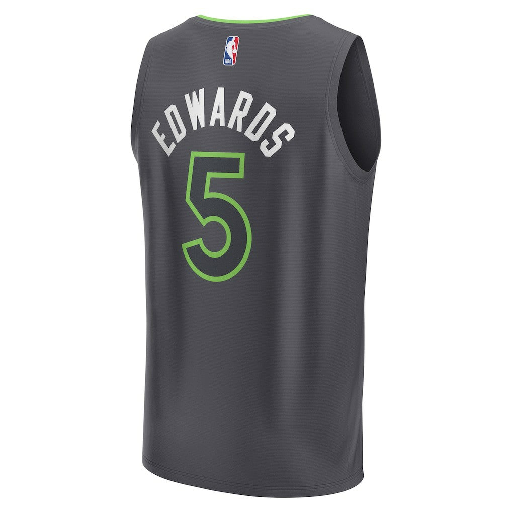 Anthony Edwards Minnesota Timberwolves Fast Break Replica Player Jersey - Statement Edition - Anthracite outlet