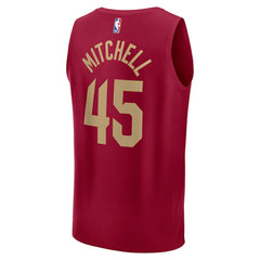 Donovan Mitchell Cleveland Cavaliers Fast Break Replica Player Jersey sale - Icon Editi- Wine sale