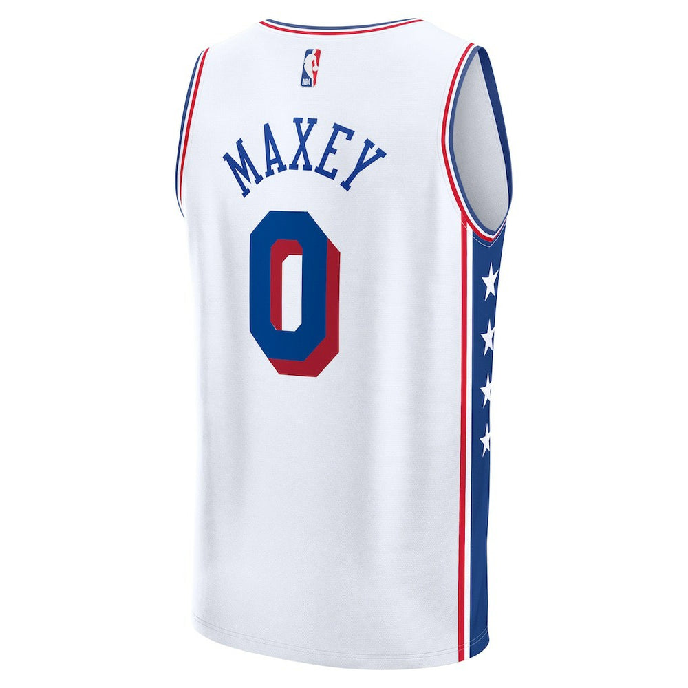 Tyrese Maxey Philadelphia 76ers Fast Break Replica Player Jersey - Association Edition - White sale