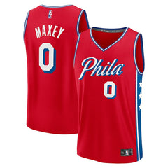 Tyrese Maxey Philadelphia 76ers Fast Break Replica Player Jersey - Statement Edition - Red for sale