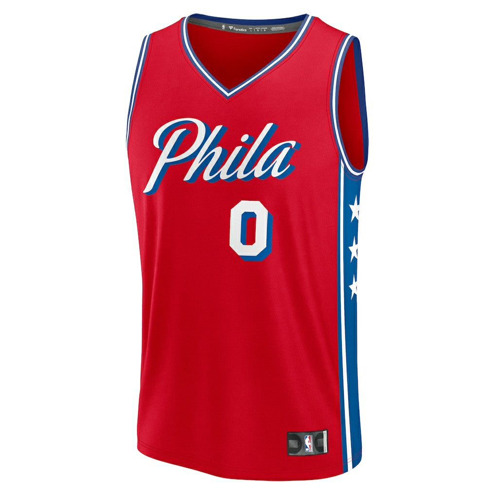 Tyrese Maxey Philadelphia 76ers Fast Break Replica Player Jersey - Statement Edition - Red for sale
