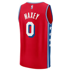 Tyrese Maxey Philadelphia 76ers Fast Break Replica Player Jersey - Statement Edition - Red for sale