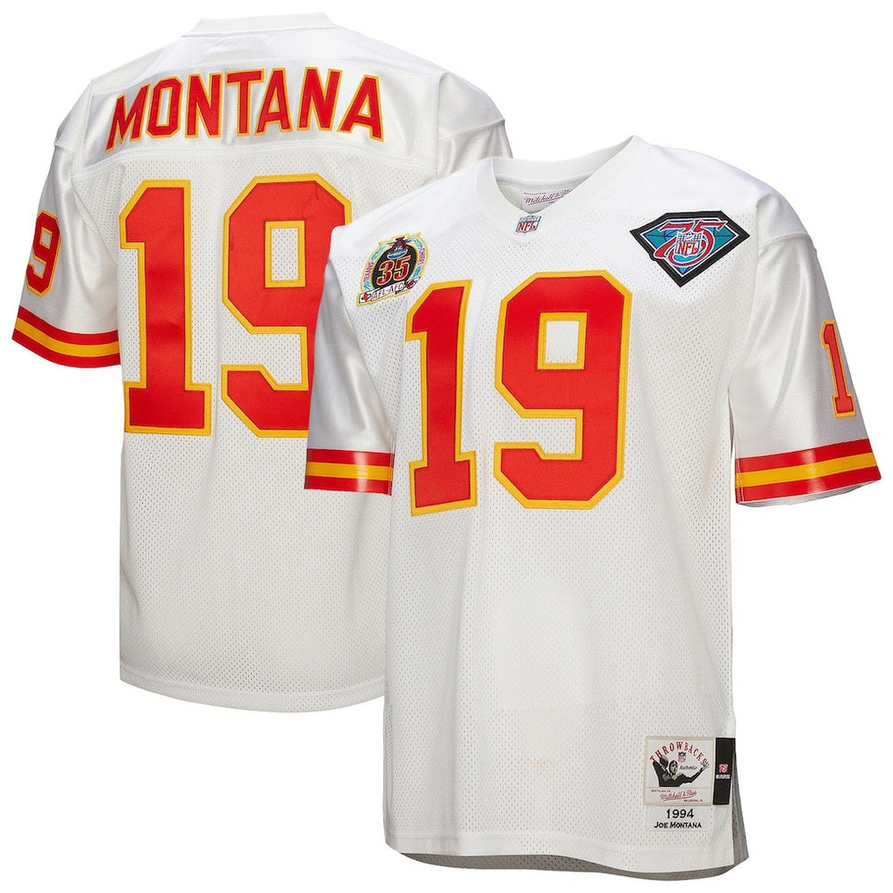 Joe Montana Kansas City Chiefs 1994 Authentic Throwback Retired Player Jersey - White on sale